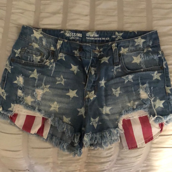Mossimo Supply Co. Pants - American flag high rise shorts, size 27!
